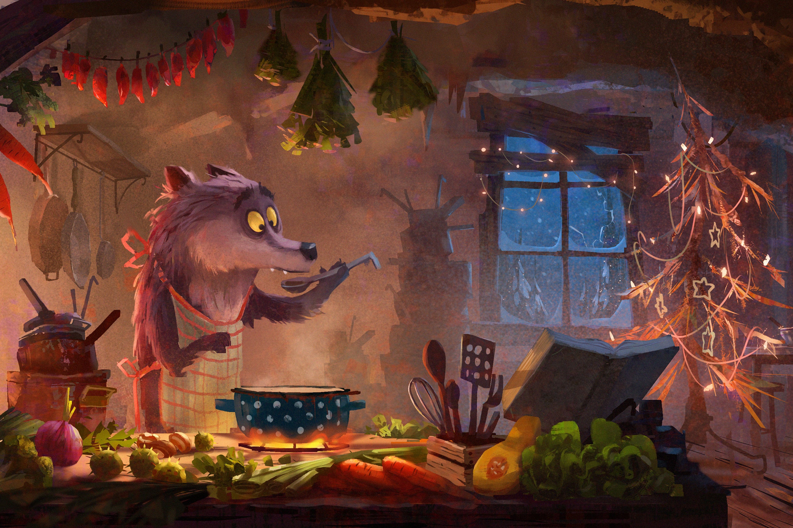 France Christmas Wolf