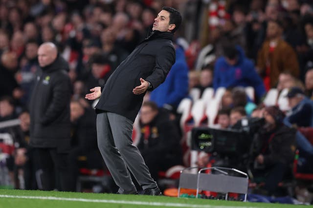 <p>Mikel Arteta reacts during the Premier League match between Arsenal and Wolverhampton Wanderers at Emirates Stadium on December 13, 2025 in London, England. (Photo by Julian Finney/Getty Images)</p>