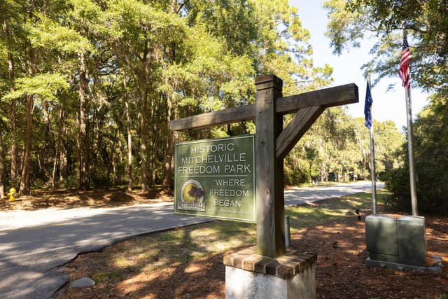 <p>Mitchelville Historic Freedom Park on Hilton Head Island in South Carolina stands in the place of the first self-governed town in the United States of formerly enslaved people</p>