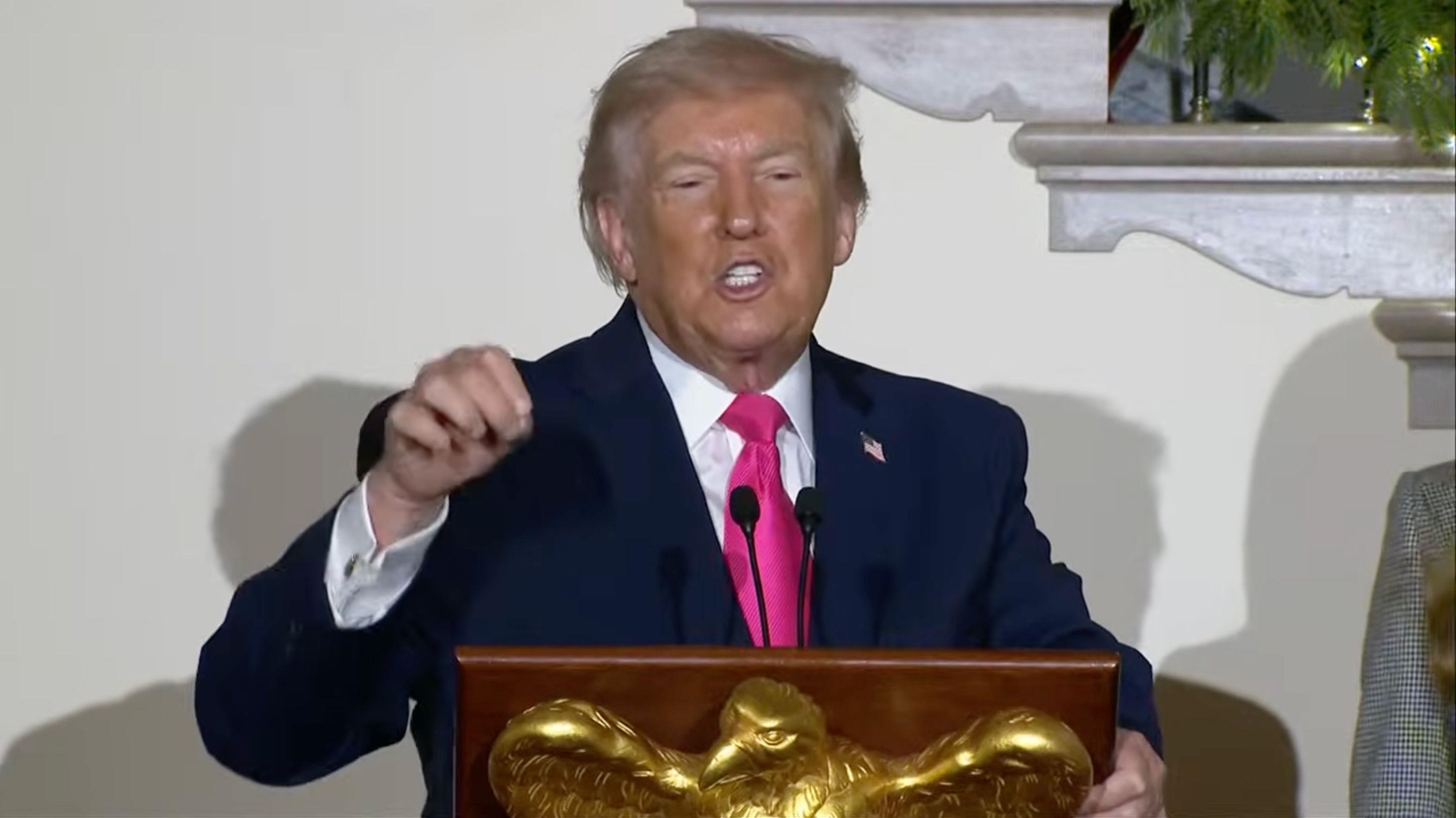 At the White House on Sunday, President Donald Trump offered his condolences to the victims of the shootings at Brown University and Bondi Beach, Australia.