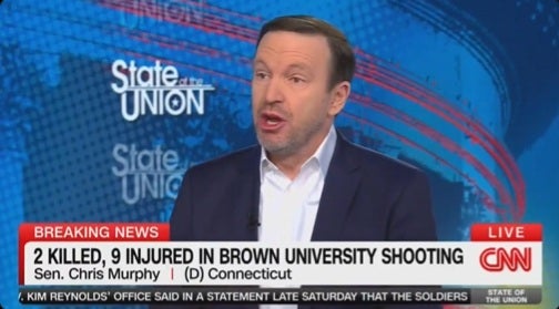 Democratic Senator Chris Murphy blamed Donald Trump for encouraging violence after a gunman killed two people and injured nine others at Brown University