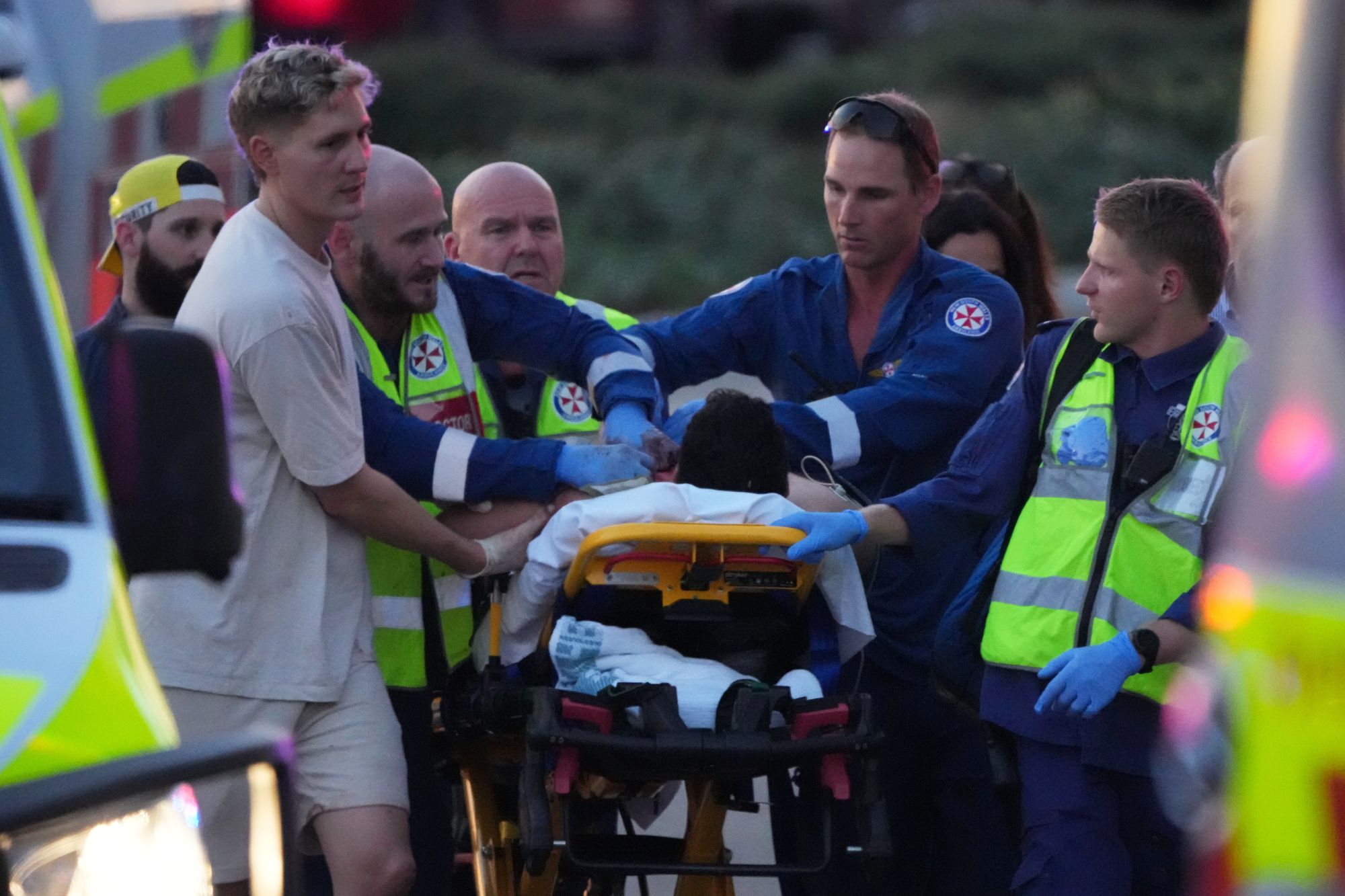 Twelve people have been killed, including one gunman, while dozens more have been taken to hospital