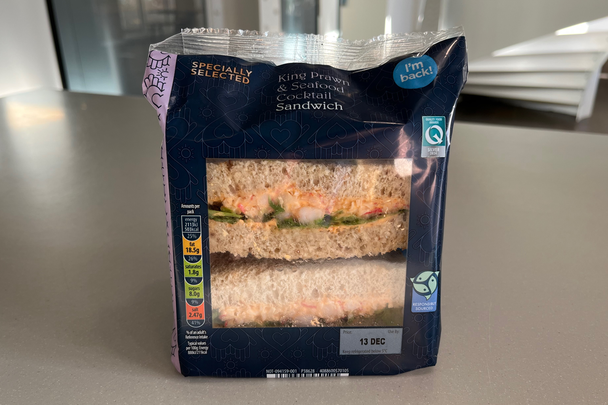 best christmas sandwich indybest review Aldi specially selected seafood cocktail sandwich