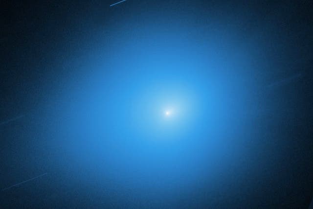 <p>This image, provided by NASA, shows the interstellar comet 3I/Atlas captured by the Hubble Space Telescope on Nov. 30, 2025, about 178 million miles (286 million kilometers) from Earth. (NASA, ESA, STScI, D. Jewitt (UCLA), M.-T. Hui (Shanghai Astronomical Observatory), J. DePasquale (STScI) via AP)</p>