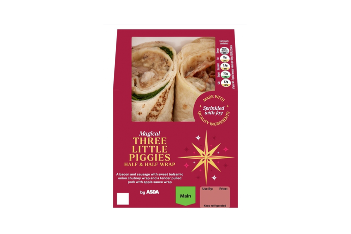 best christmas sandwich indybest review Asda magical three little piggies half and half wrap