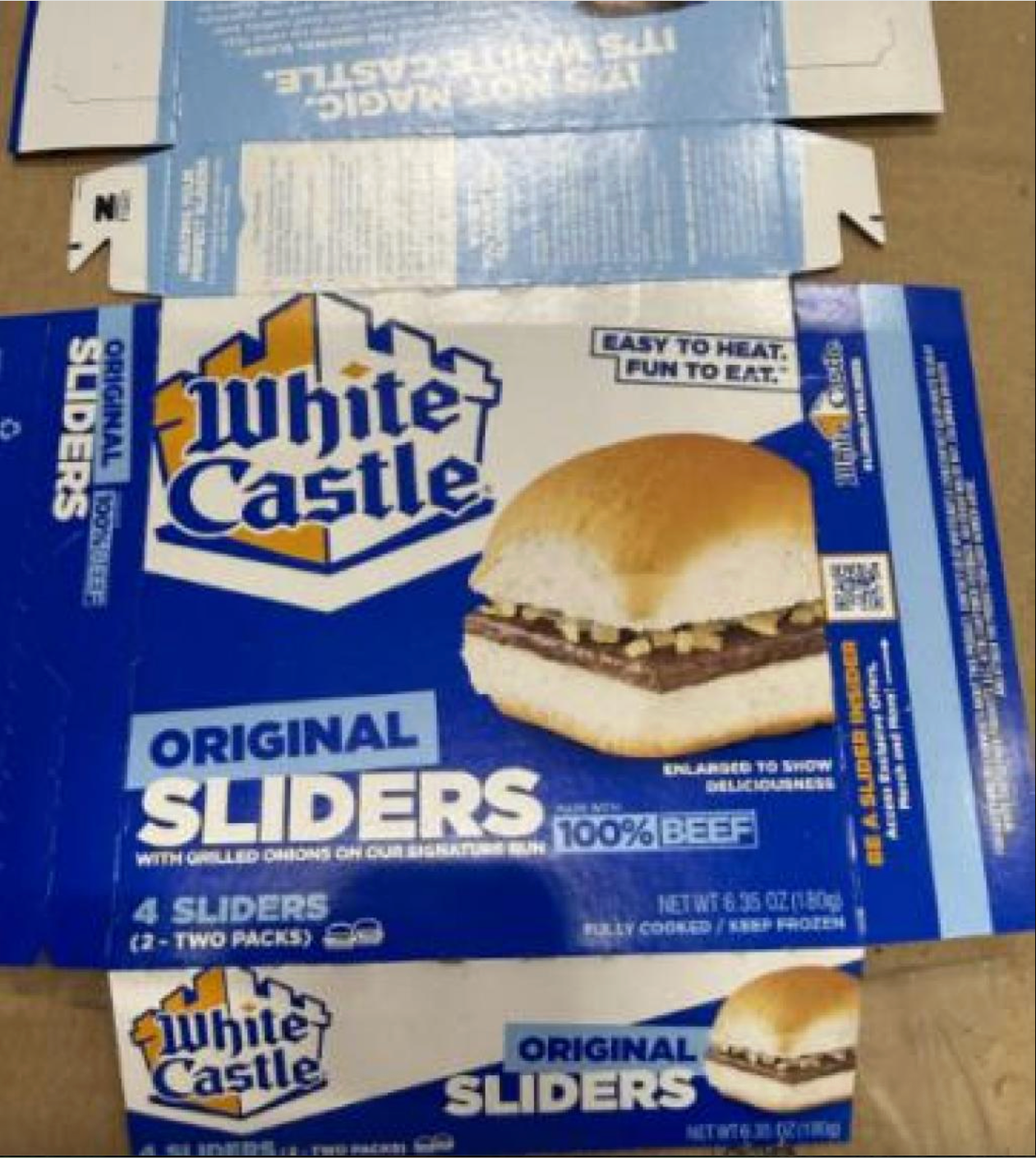 The recalled sliders can be identified with the lot codes 9H203521 and 9H203522