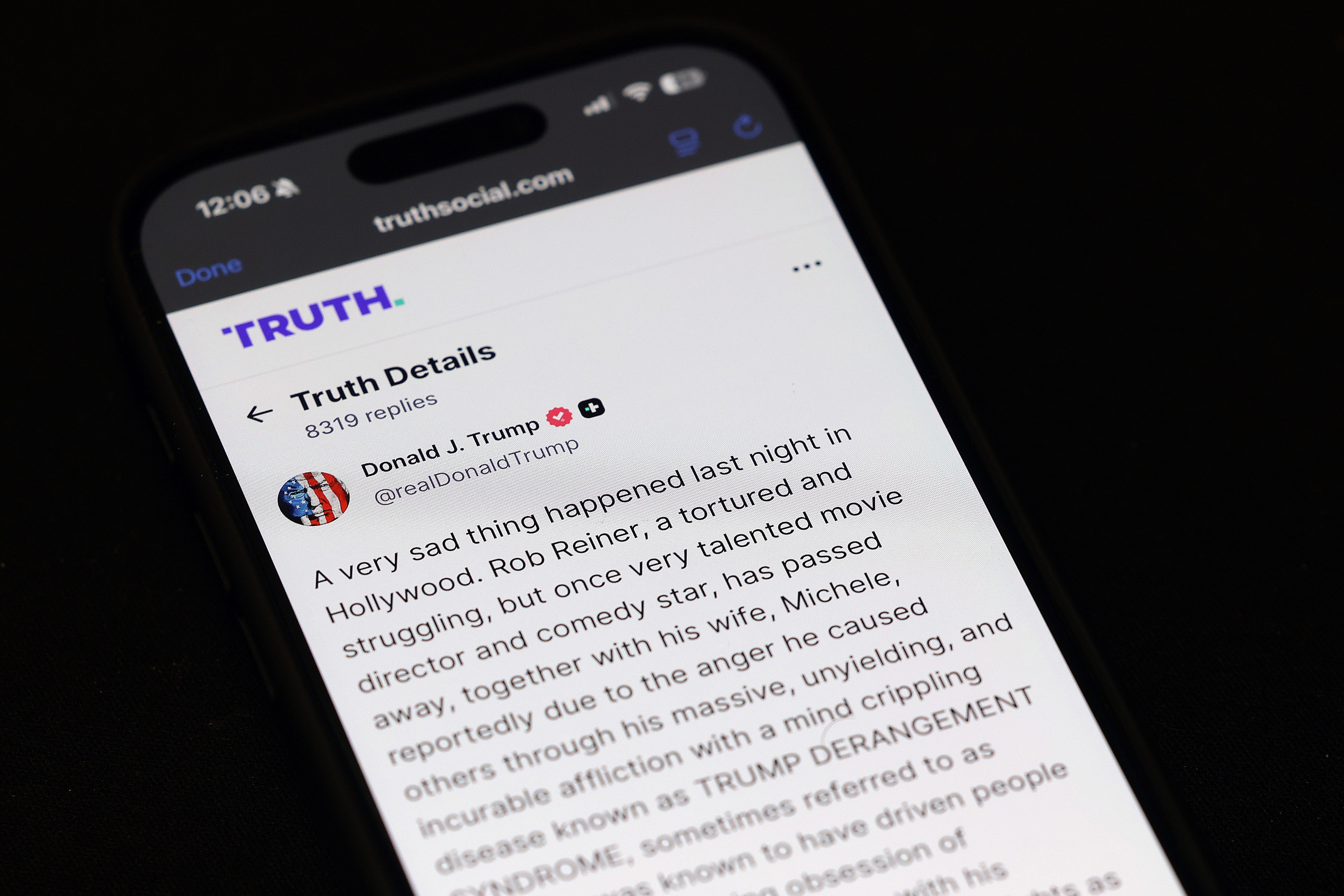 <p>Trump doubled down on his post when he was asked about it during an unrelated event at the White House Monday</p>