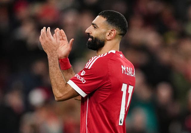 <p>Salah returned for Liverpool in Saturday’s victory over Brighton</p>