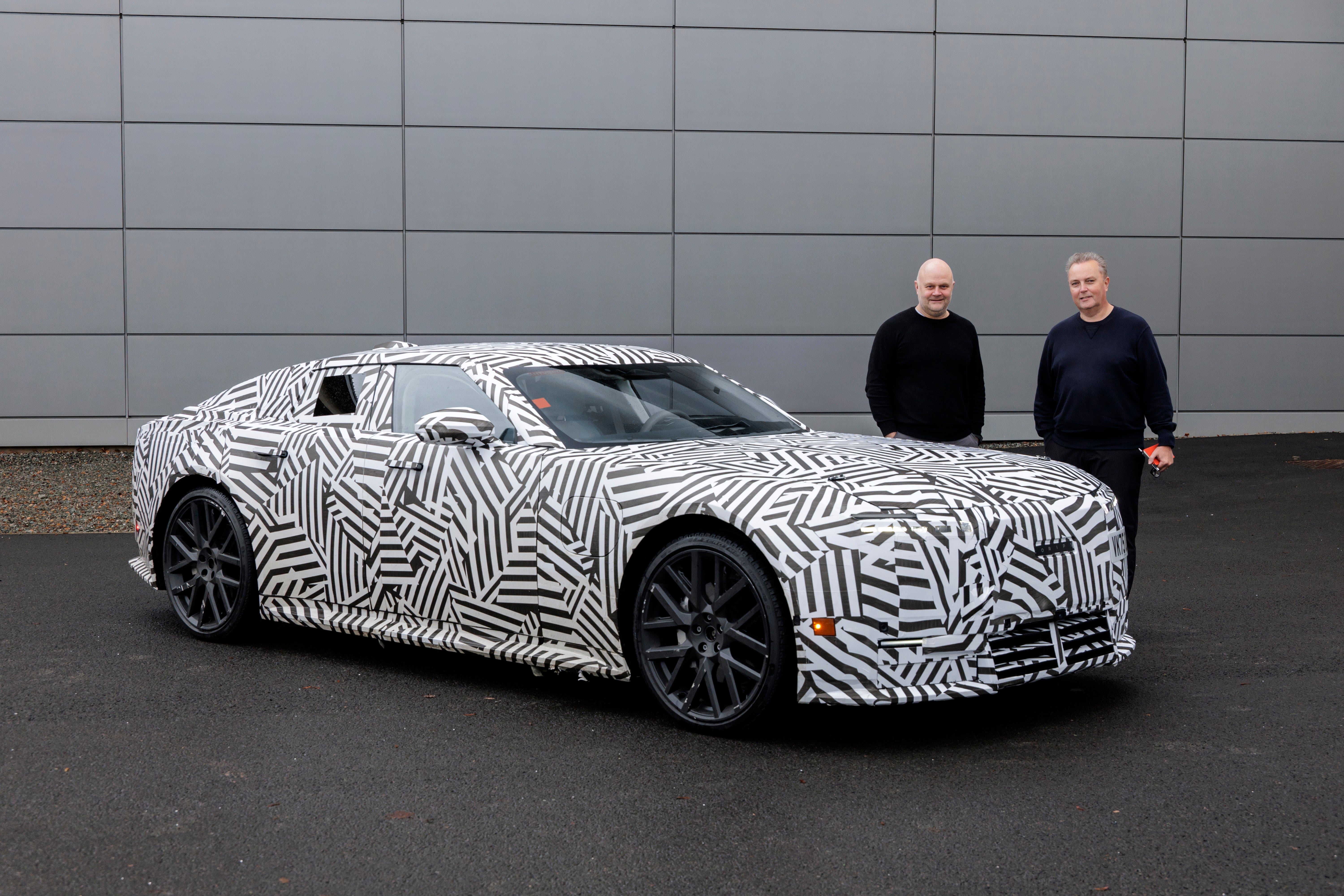 JLR’s Vehicle Engineering Director Matt Becker (left) gave EV Editor Steve Fowler his first experience of the new all-electric Jaguar