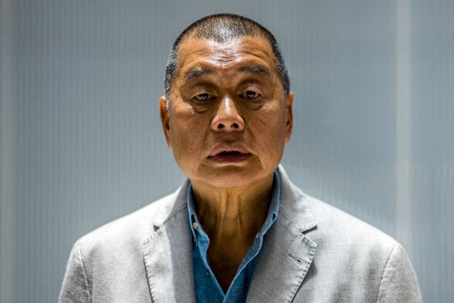 <p>File: Media tycoon Jimmy Lai poses during an interview with AFP at the Next Digital offices in Hong Kong in 2020</p>