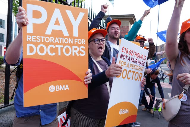The British Medical Association said a five-day walkout planned for Wednesday would go ahead as planned (Owen Humphreys/PA)