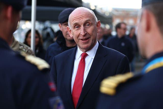 The Defence Secretary said funding would continue to go to UK troops so they were ‘ready to deploy when peace comes’ (Peter Nicholls/PA)