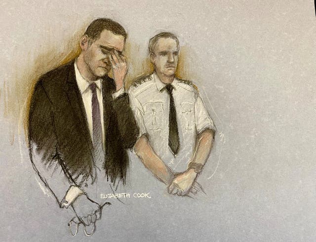 <p>Paul Doyle showed emotion during the sentencing hearing at Liverpool Crown Court </p>