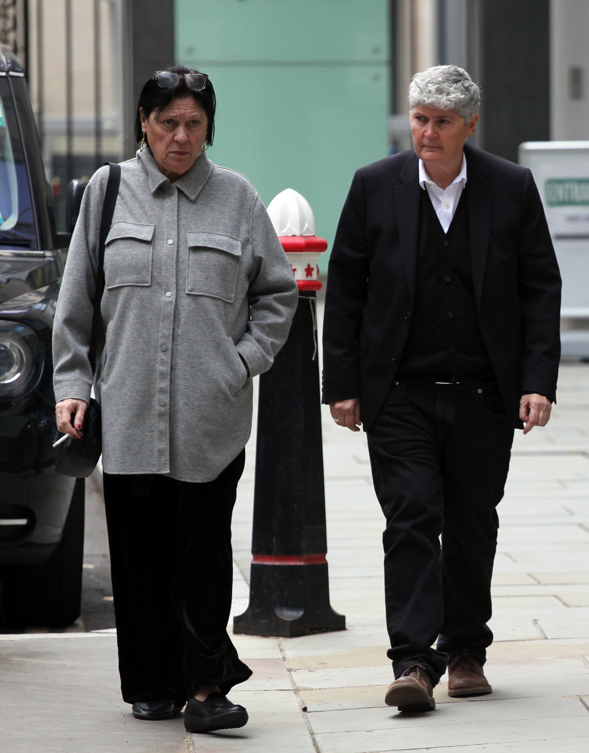 Jenny Decoteau and Linda Riley outside High Court after hearing in Sherlock Holmes Museum family's £1m house row. October 13, 2022