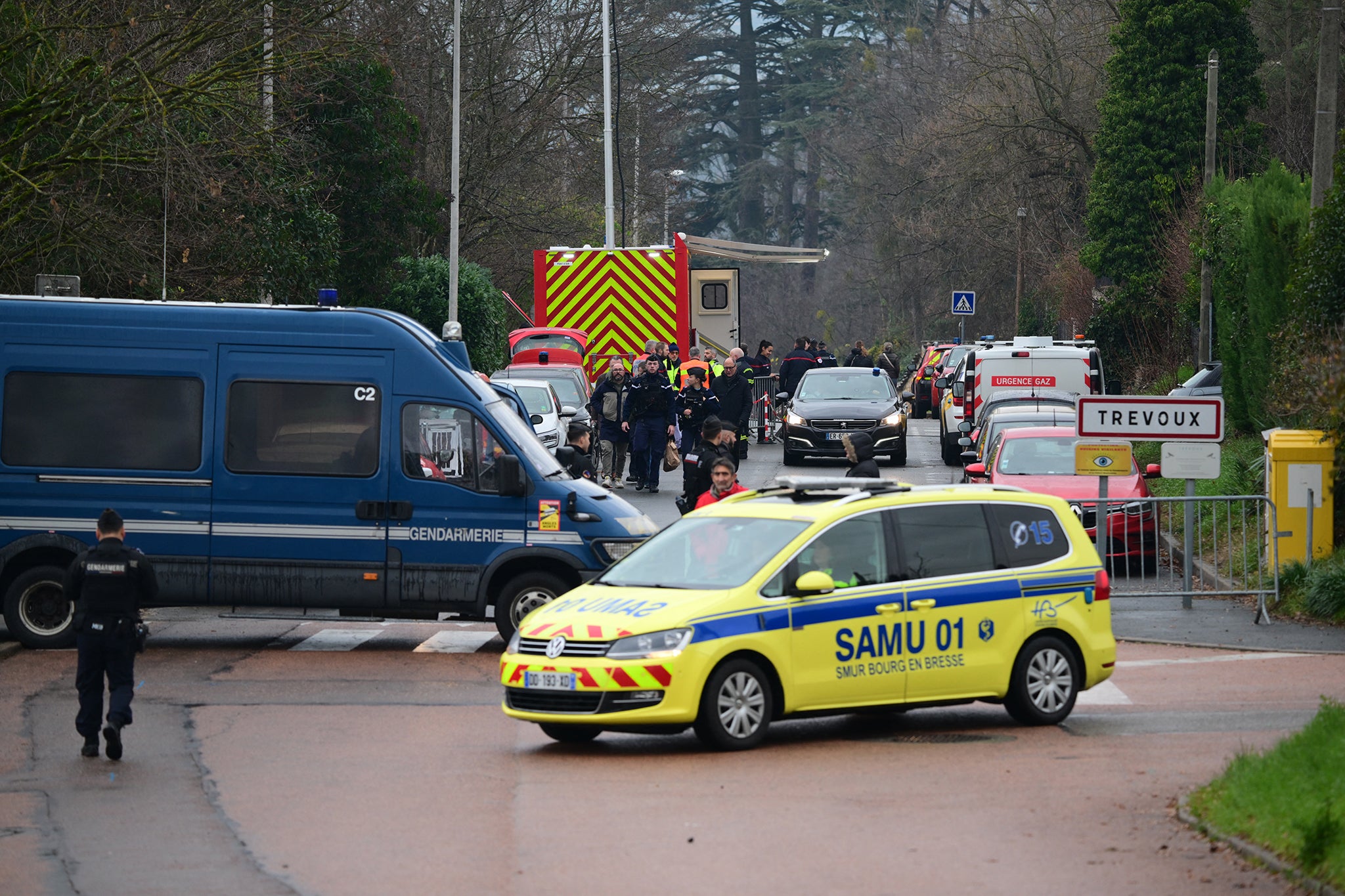 <p>Emergency services were called to the scene in Trévoux, France</p>