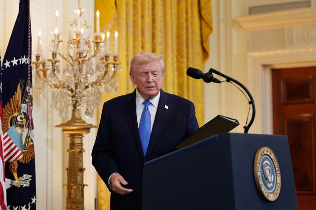 <p>President Donald Trump opened the White House Hanukkah celebration by sending ’love and prayers’ to the people of Australia</p>