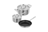 best saucepan sets indybest review Kuhn Rikon culinary fiveply three piece mixed cookware set