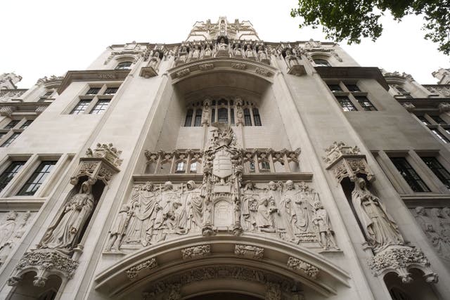 The ruling was delivered at the Supreme Court in London (Jordan Pettitt/PA)