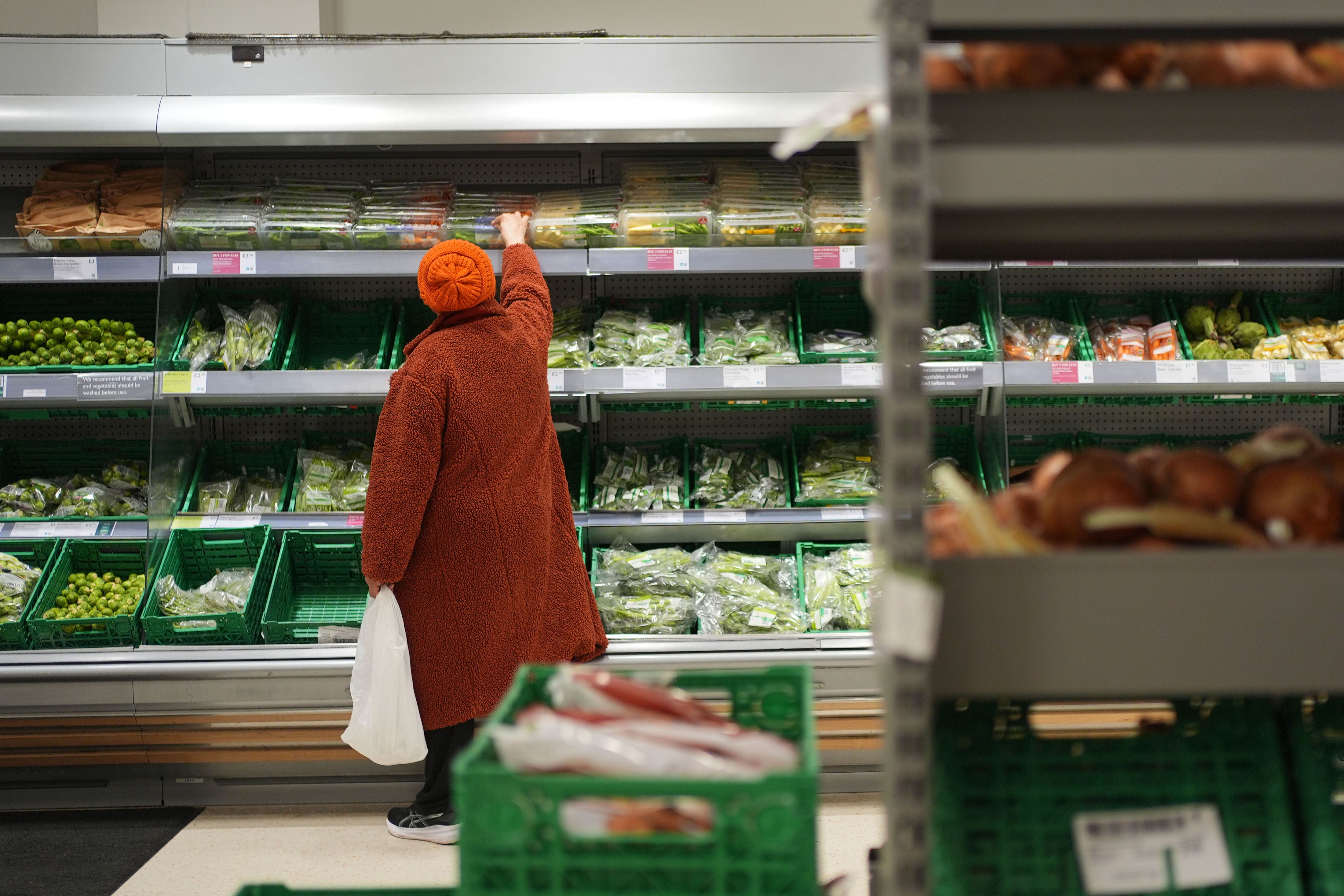 The rate of CPI inflation fell to 3.2% in November (Yui Mok/PA)