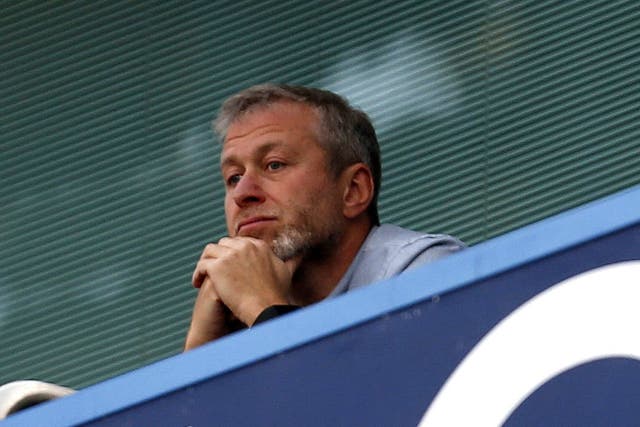 Ministers have issued a licence allowing the proceeds from the sale of Chelsea FC to be transferred to a humanitarian foundation in an effort to force former owner Roman Abramovich’s hand (Jed Leicester/PA)