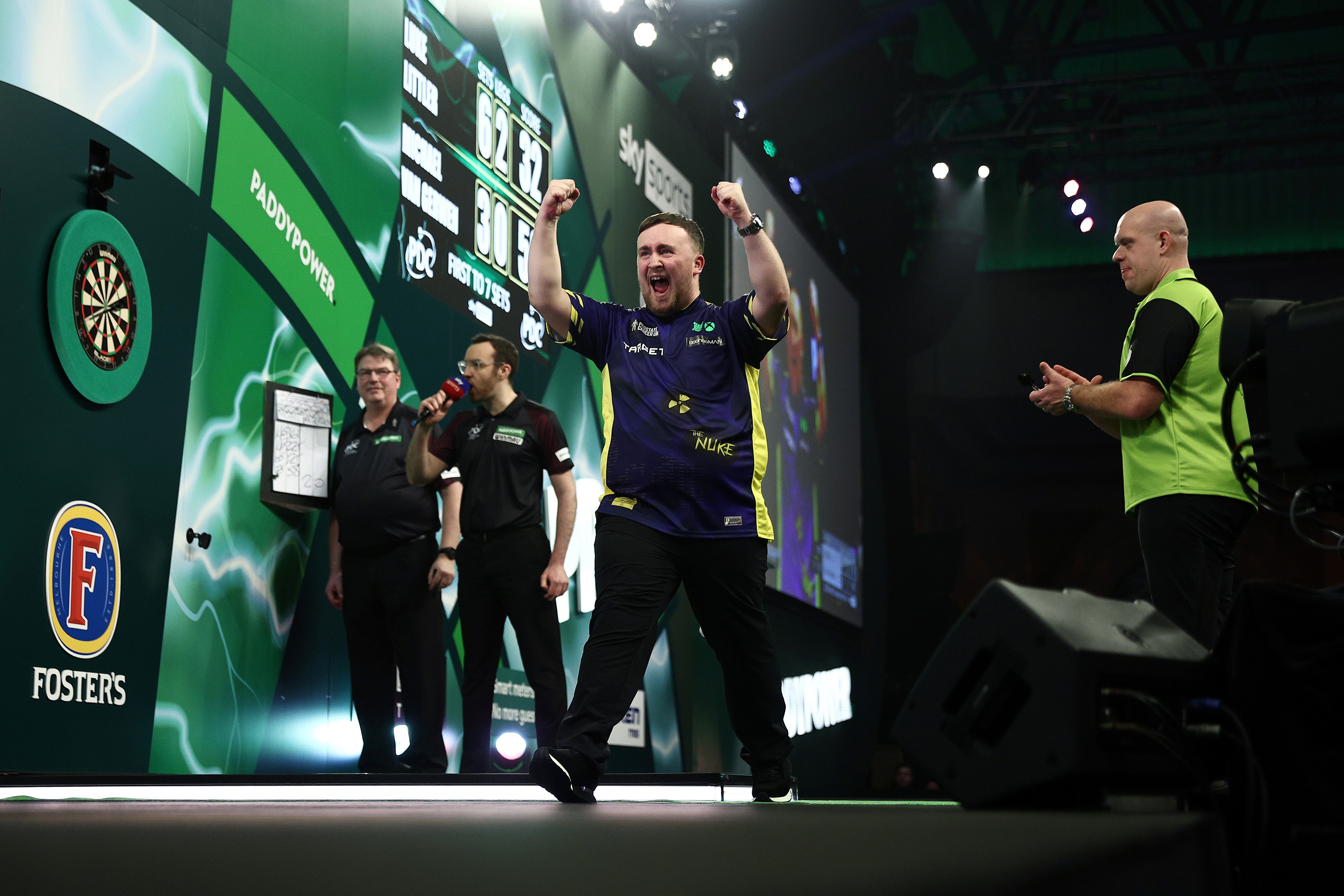 Luke Littler beat Michael van Gerwen in the last World Championship final