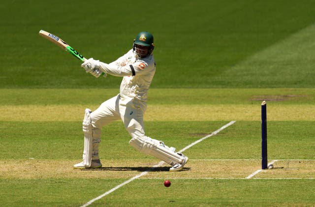 <p>Usman Khawaja hit a half-century after being brought back into the Australia team when Steve Smith fell ill</p>