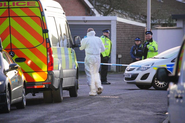 <p>Forensic officers were at the scene of the girl’s death in Lime Close in Mead Vale, Weston-super-Mare, on Tuesday</p>