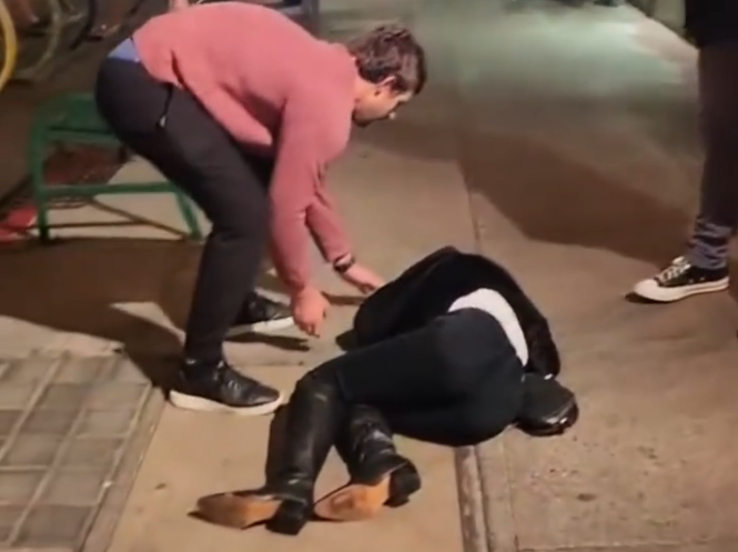 The couple at the centre of a violent fracas at a restaurant just before Christmas