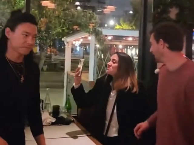 <p>A woman, identified by police as Shireen Afkari, was arrested after an altercation at Hazie's restaurant in San Francisco</p>