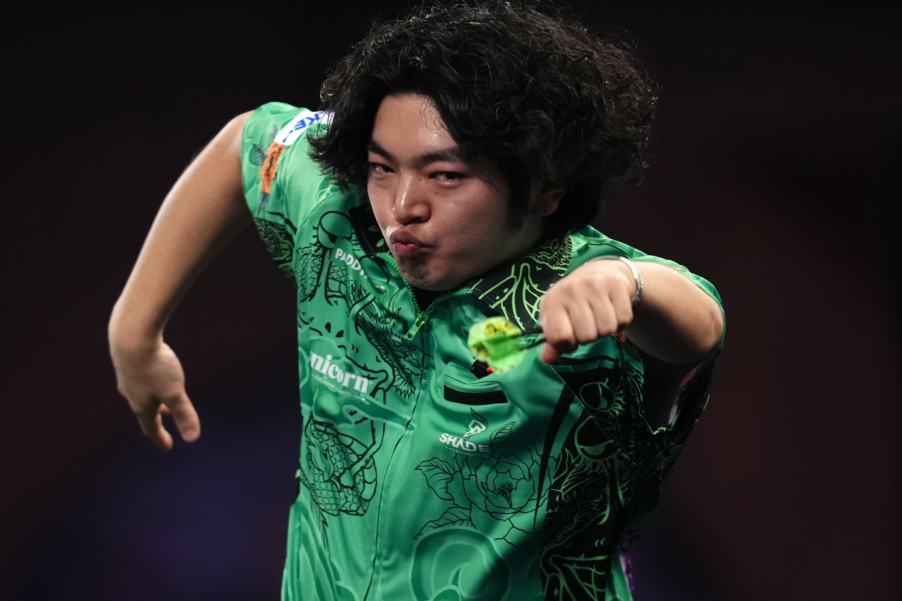 Motomu Sakai delighted the Alexandra Palace crowd (John Walton/PA)