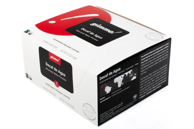 The decaf coffee pods were mislabeled and contain caffeine