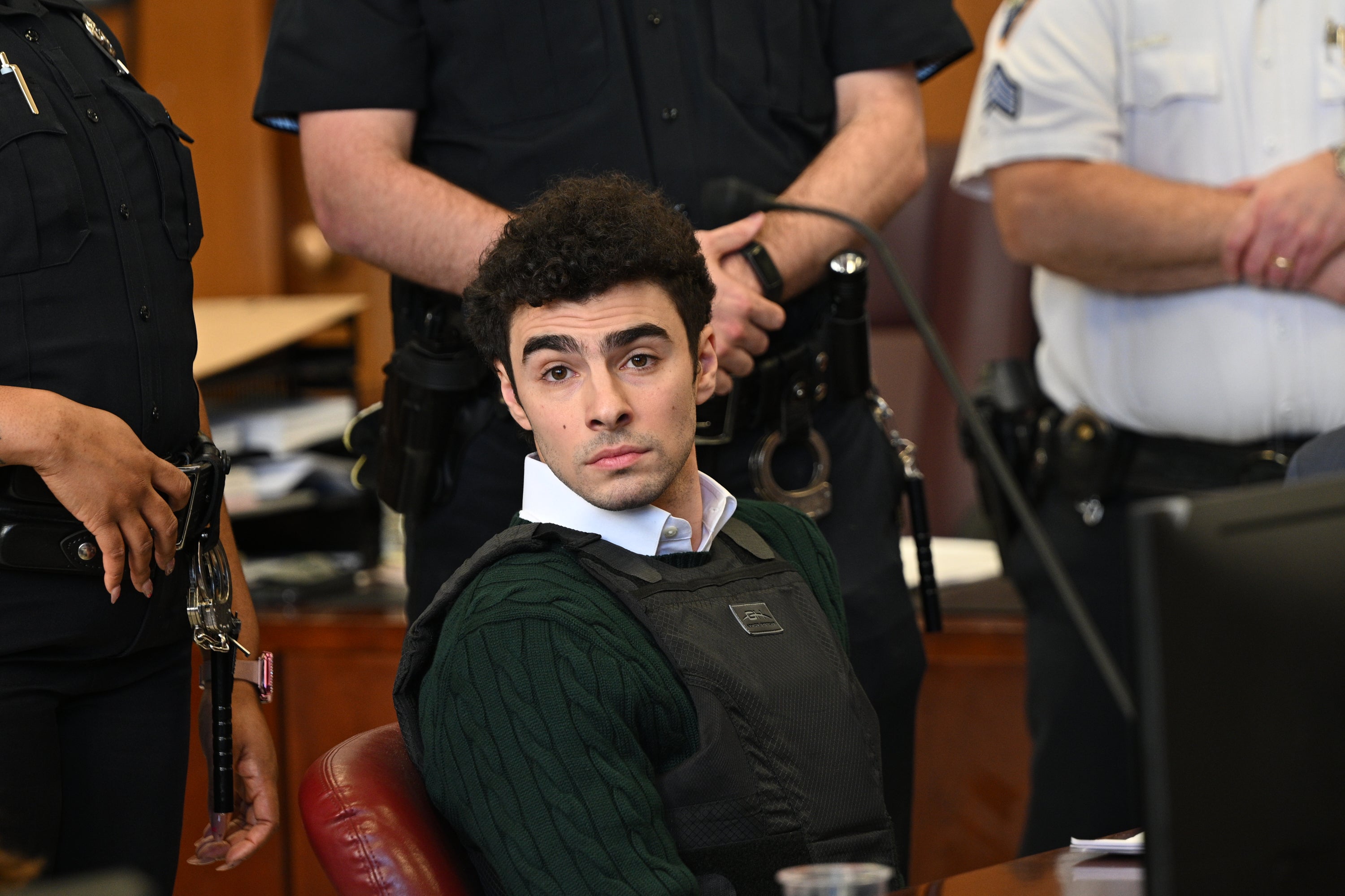 <p>Luigi Mangione appears at a hearing for the murder of UHC CEO Brian Thompson at Manhattan Criminal Court on February 21, 2025 in New York City</p>