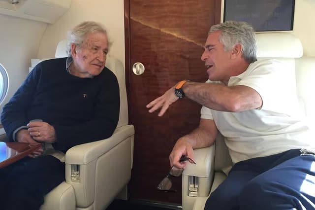 <p>Philosopher Noam Chomsky is seen with Jeffrey Epstein in this undated picture released by Democrats on the House Oversight Committee on Thursday, December 18</p>