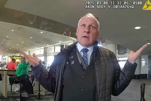 <p>A United Airlines flight attendant was arrested earlier this year after tapping another airline employee on the shoulder during a heated exchange on an employee shuttle bus stop  </p>