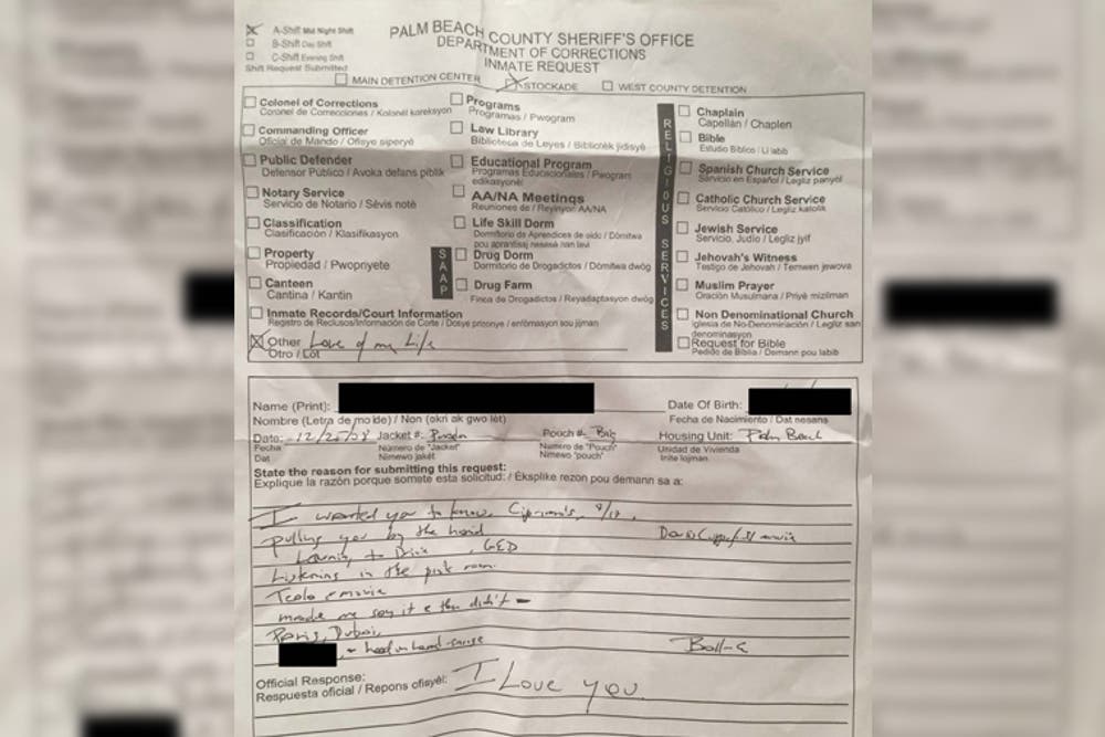 Prison Note Paper Epstein photos: ‘Love letter’ on police report included in new batch of ...