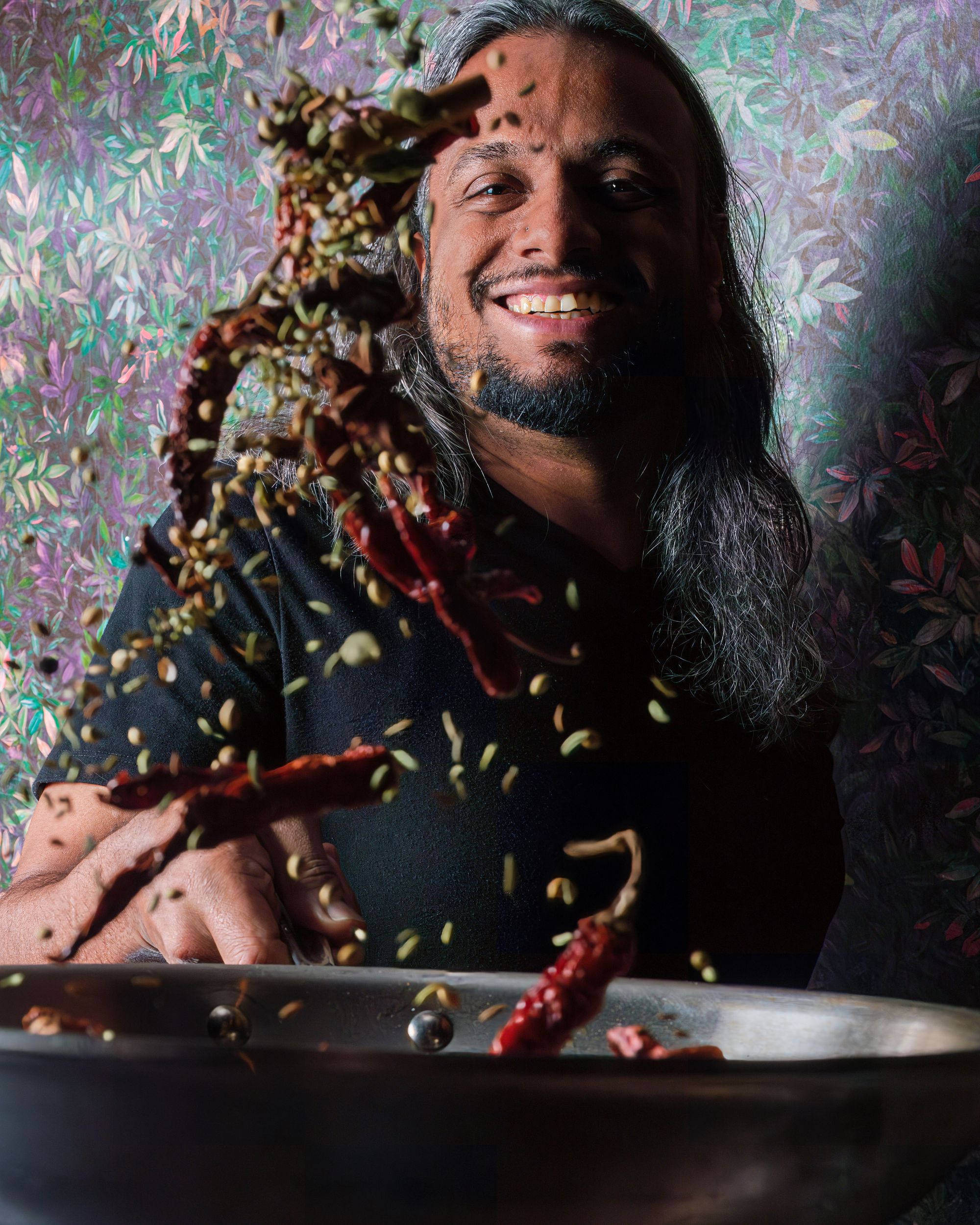 Shetty’s spice blend is inspired by the aromas of the season, including citrus fruits