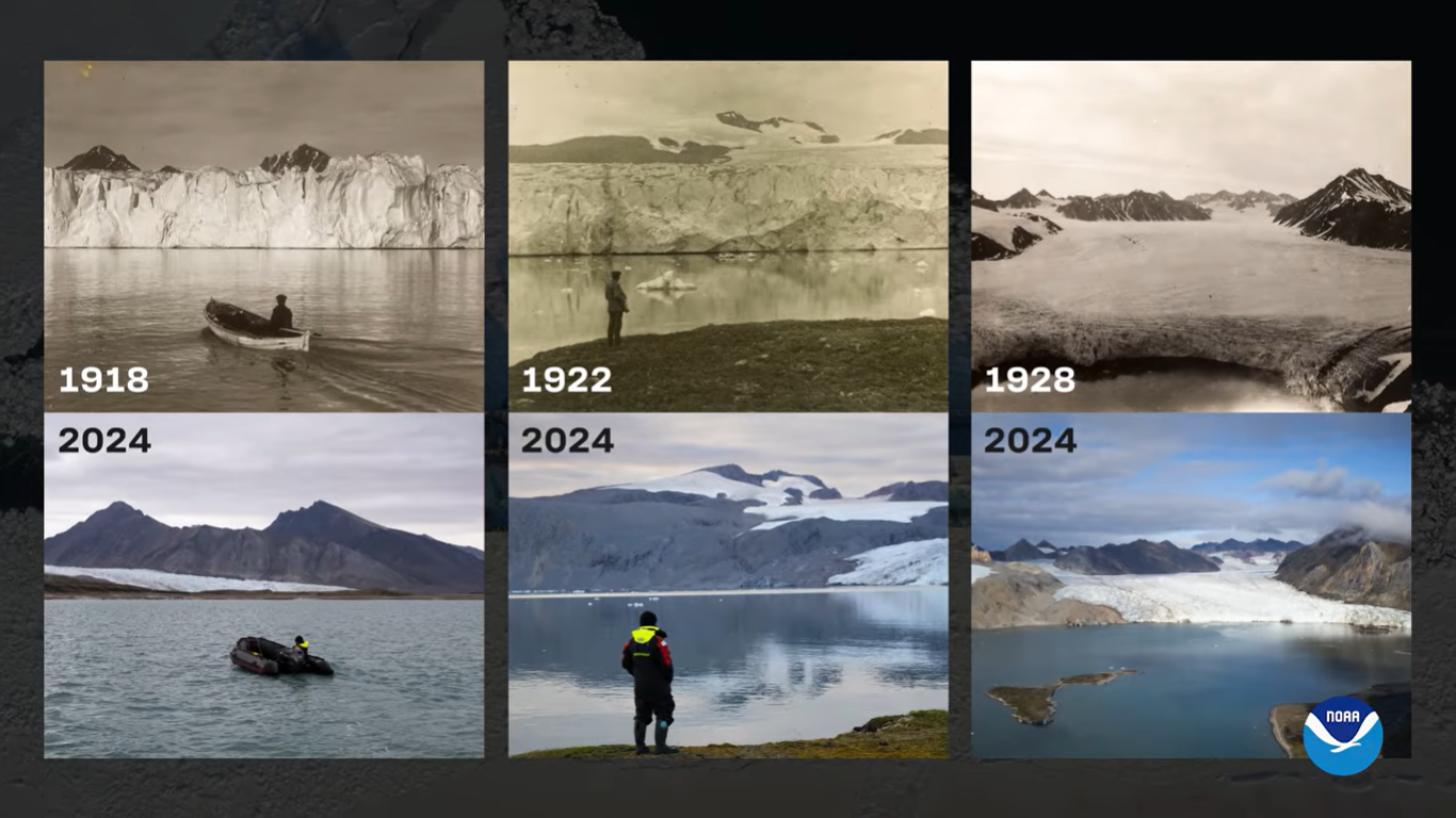 Photos show rapid loss of glaciers in the Arctic
