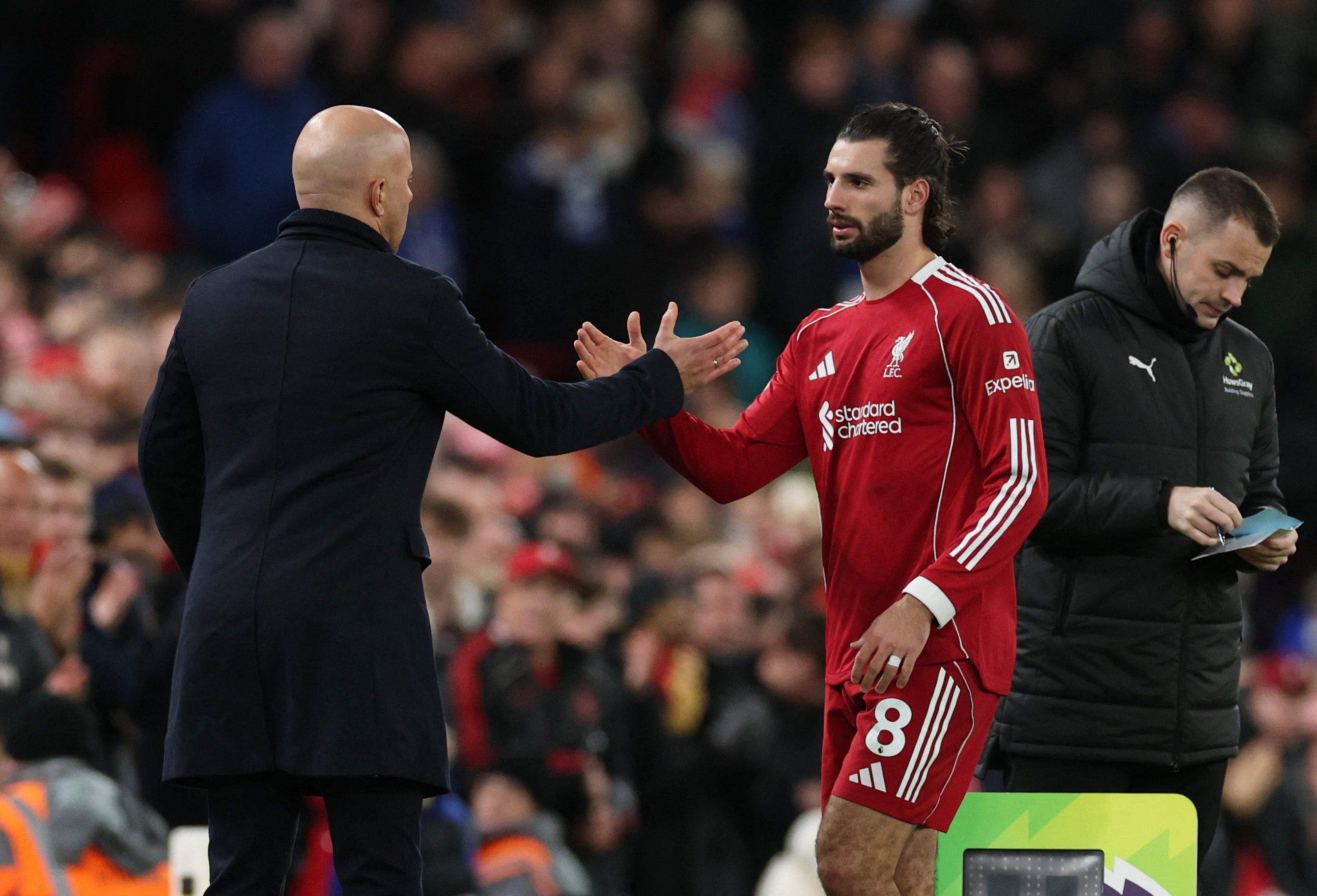 <p>Szoboszlai was forced off in the closing stages of Liverpool's win over Brighton </p>