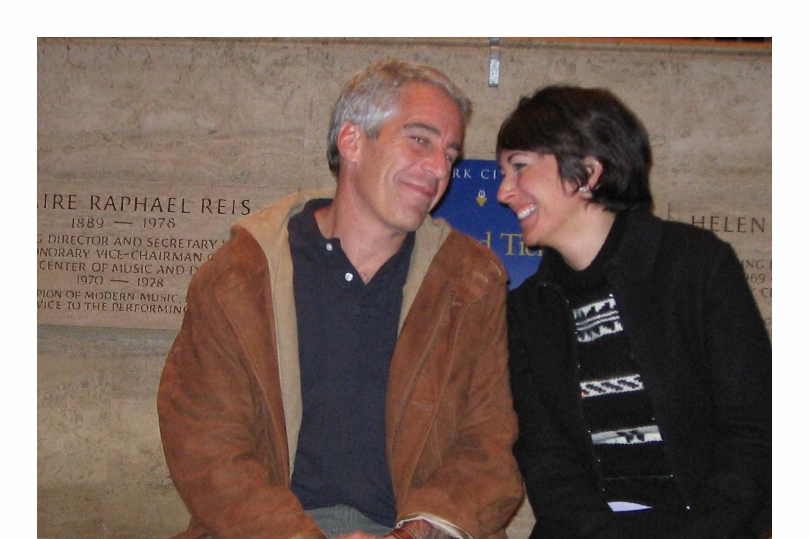 Jeffrey Epstein with his then partner Ghislaine Maxwell