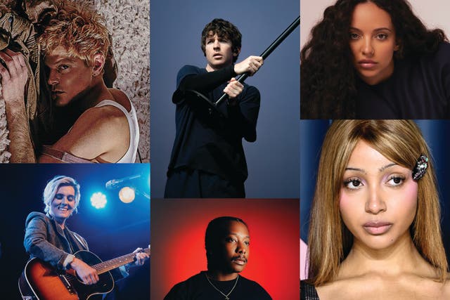 <p>Top of the pops: (L-R clockwise from bottom left) Brandi Carlile, Perfume Genius, Turnstile, JADE and PinkPantheress</p>