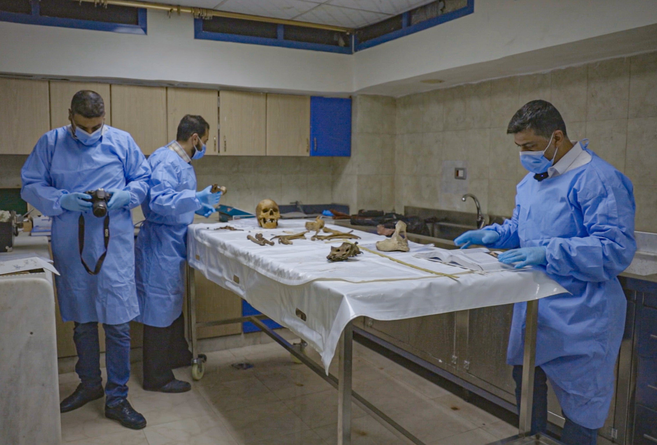 The forensic centre in Damascus where they are attempting to identify bodies