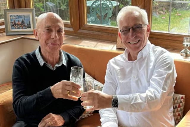 <p>John Moore and Lucas Borg met for the first time on Easter Sunday</p>