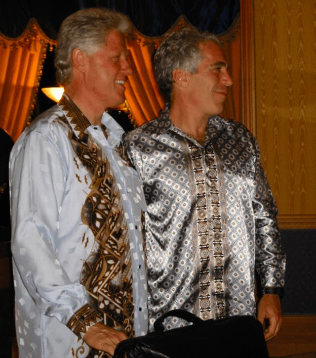 <p>Bill Clinton and Jeffrey Epstein</p>