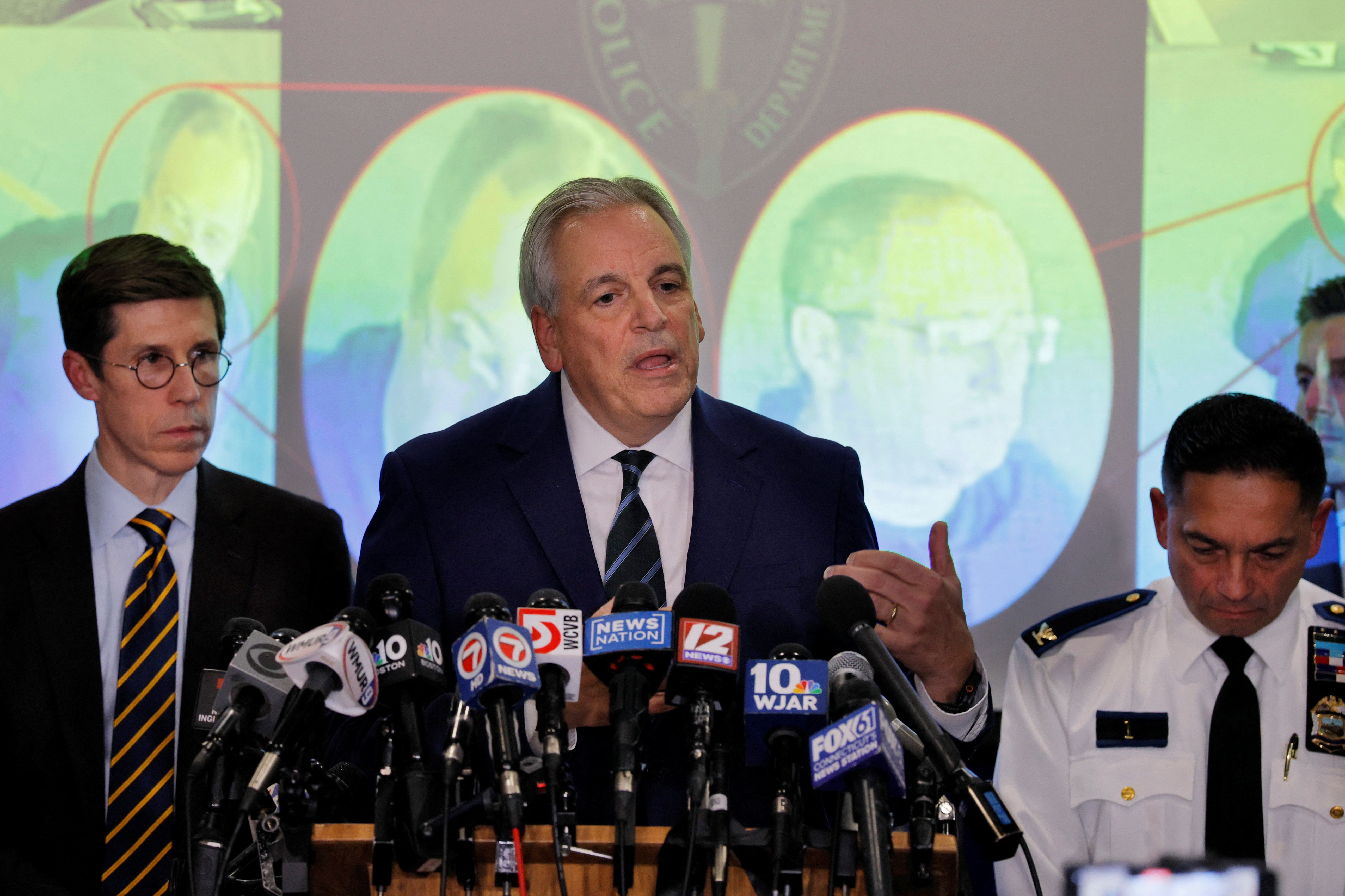 A satchel, two firearms and evidence 'that matches exactly what we see at the scene here in Providence' were also found, Rhode Island Attorney General Peter Neronha said