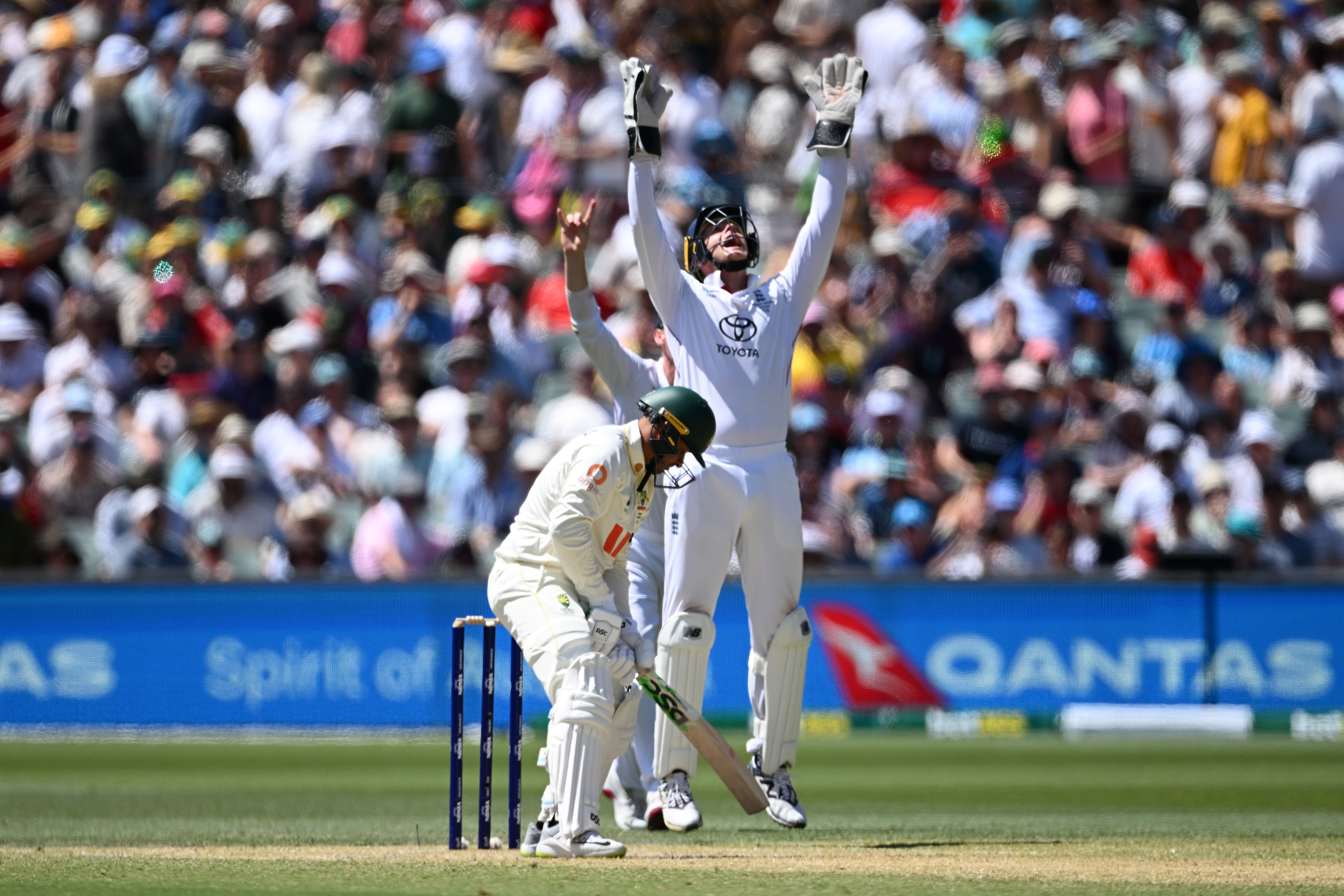 <p>Usman Khawaja was the third wicket of the second innings </p>