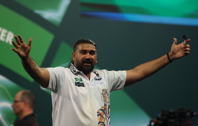 <p>Nitin Kumar made history int he first round at Ally Pally</p>