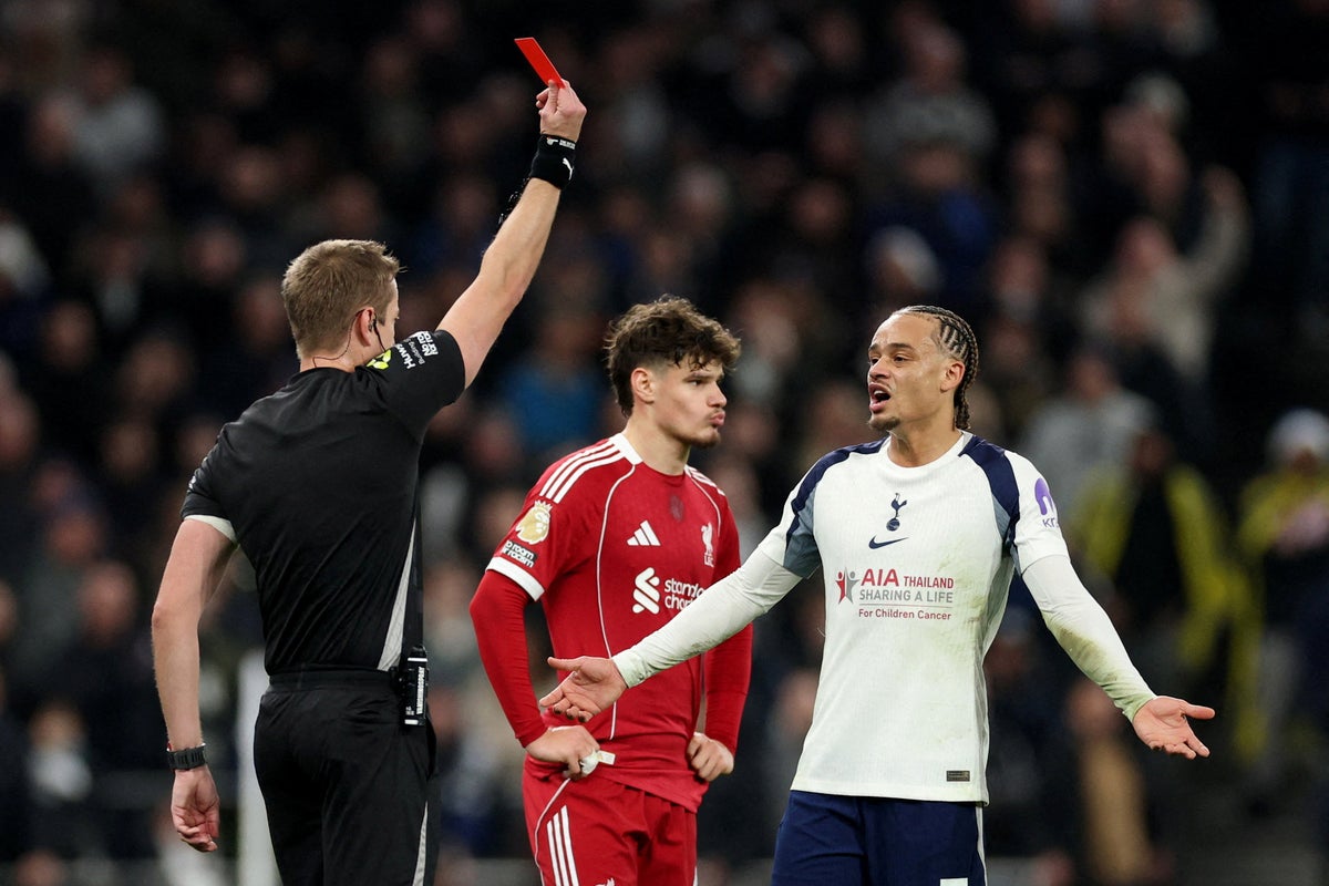 Gary Neville chastises Xavi Simons for ‘ridiculous’ red card against Liverpool