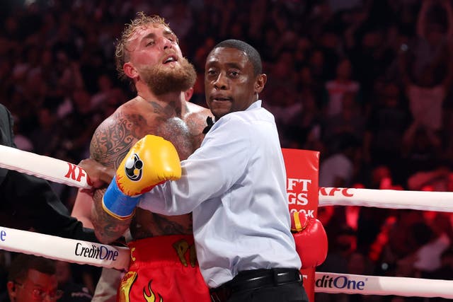 <p>Jake Paul suffered a knockout loss to Anthony Joshua</p>