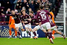 Hearts move closer to Scottish title with victory over Rangers