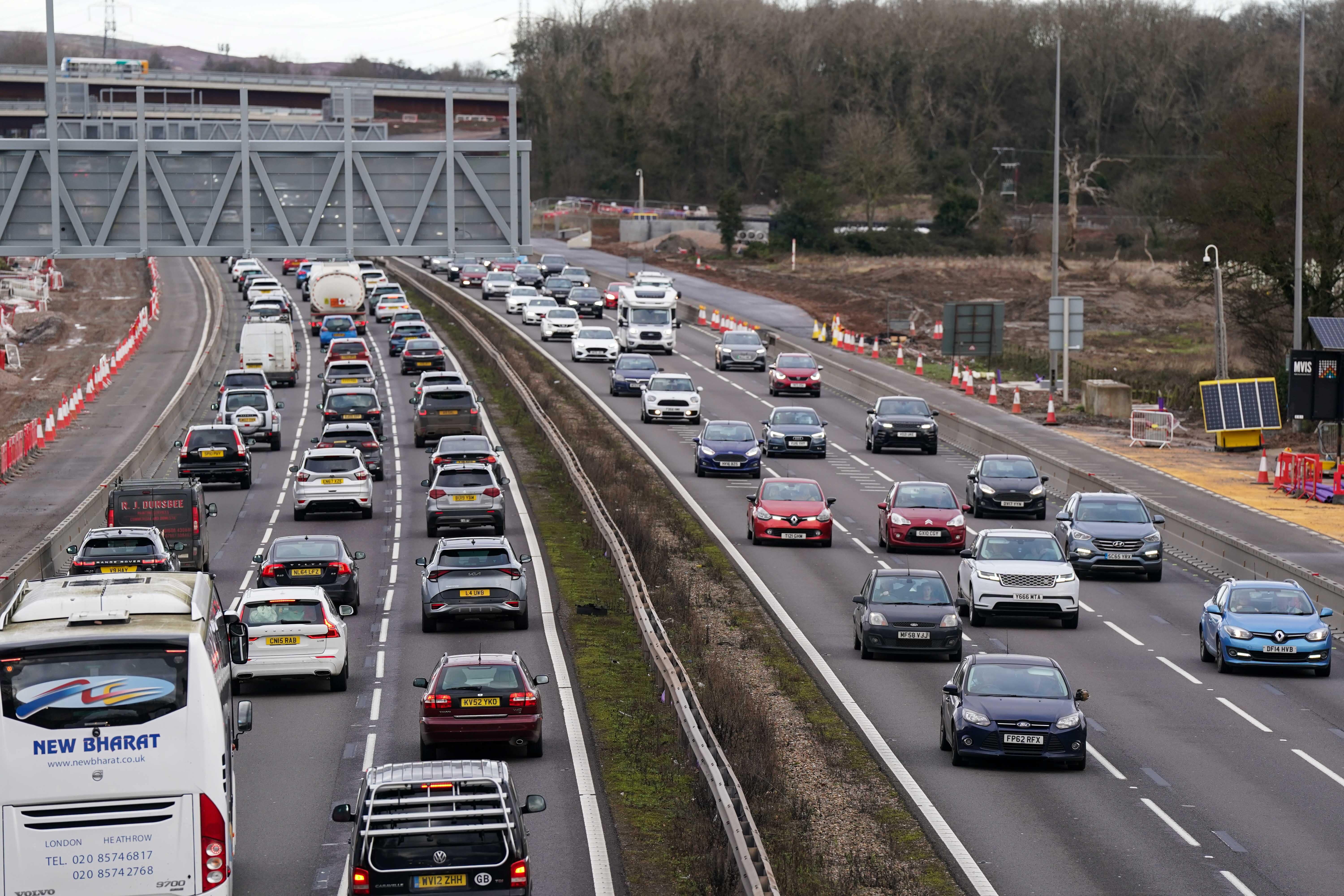 The AA predicts there will be 24 million cars on the road on Monday (PA)